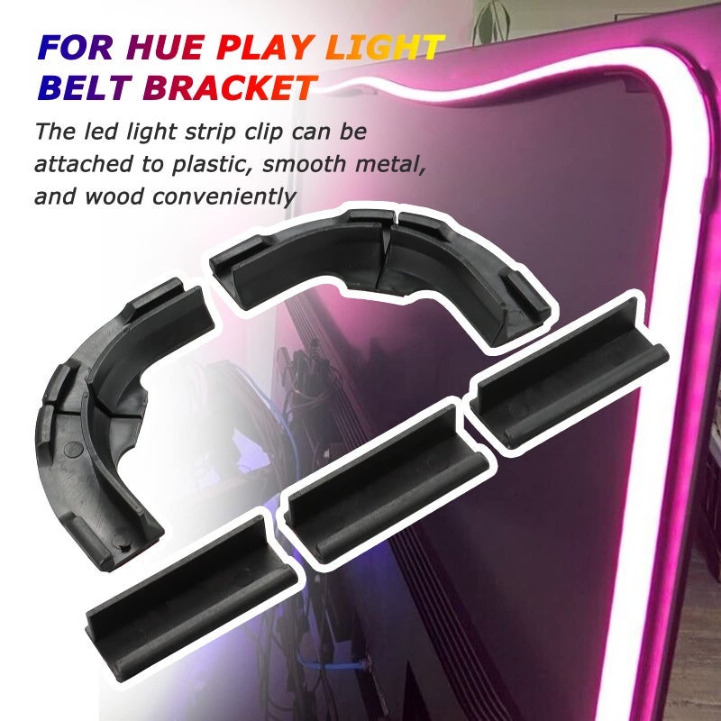 GWNOWZZET Hue Play Gradient Light Strip Mounting Bracket 5 Pieces with Double Back Tape - Image 2